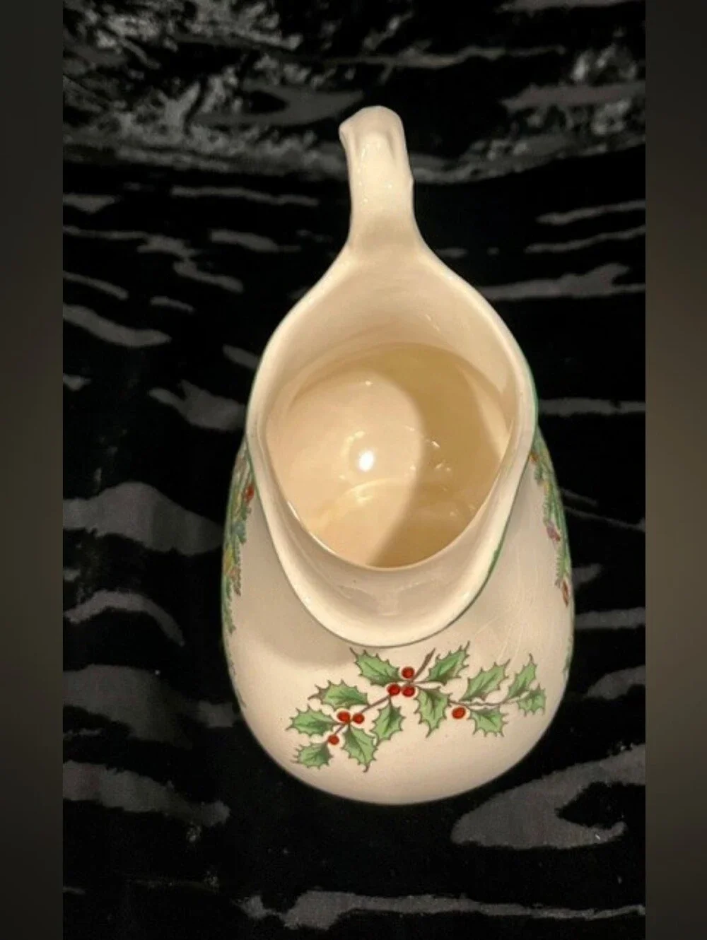 Vintage Spode Christmas Tree Sugar Bowl & Creamer Set Made In England